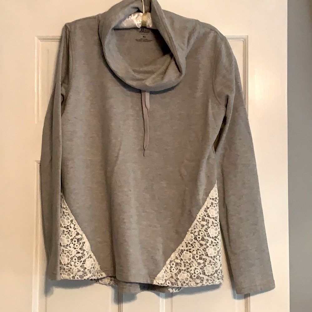 Woman’s grey sweatshirt